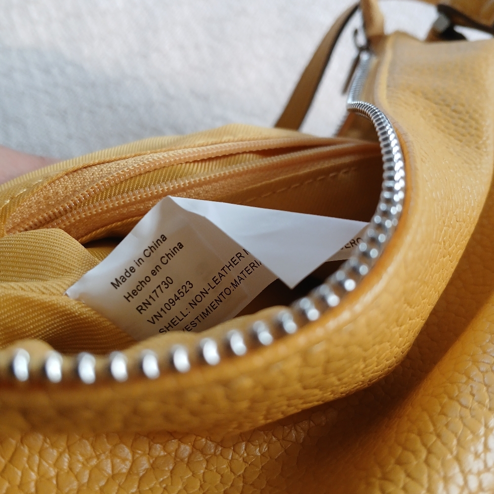 a new day ♡ faux leather bucket bag yellow spring easter boho sunshine festival - Picture 7 of 8